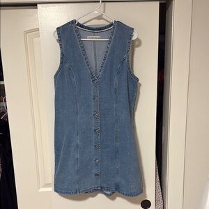 Blue Denim Button-Down Dress